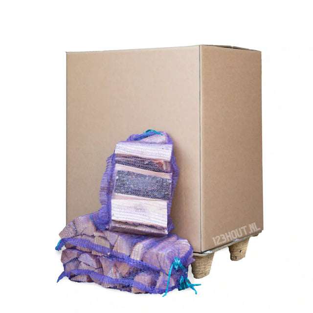 15 netzakken elzen- & berken haardhout