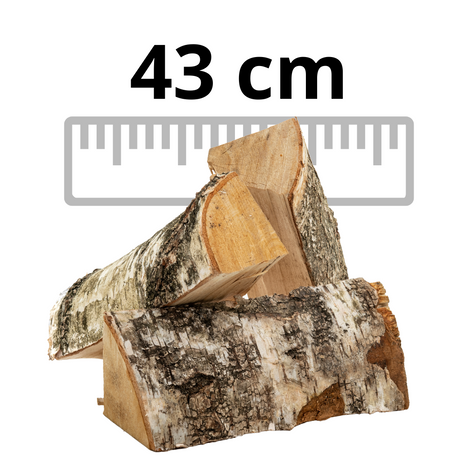 Berkenhout blokken 43cm 